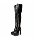 SECRETZ Plateau Overknee Stiefel Schwarz Lack | Giaro SALE