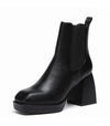 Plateau Stiefeletten CLOAK Schwarz Matt | Giaro SALE