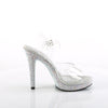 GLORY-508DM High Heels Sandalette - Klar/Silber | Fabulicious High Heels SALE