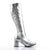 Retro Stiefel GOGO-300 - PU Silber SALE