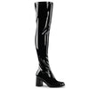 Overknee Stiefel GOGO-3000 - Lack Schwarz SALE