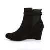 Wedges KIMBERLY-102 - Velour Schwarz SALE