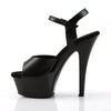 Plateau High Heels KISS-209 - Leder Schwarz SALE