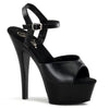 Plateau High Heels KISS-209 - Leder Schwarz SALE