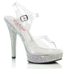 MAJESTY-508DM Plateau Sandalette - Transparent | Fabulicious SALE