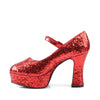 Retro Plateau Pumps MARYJANE-50G - Rot SALE