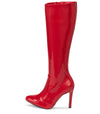 Michael Soul DONNA - Klassische Stiletto Stiefel in rot lack