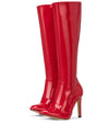 Michael Soul DONNA - Klassische Stiletto Stiefel in rot lack