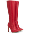 Michael Soul DONNA - Klassische Stiletto Stiefel in rot matt