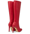 Michael Soul DONNA - Klassische Stiletto Stiefel in rot matt