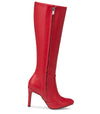 Michael Soul DONNA - Klassische Stiletto Stiefel in rot matt