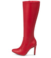 Michael Soul DONNA - Klassische Stiletto Stiefel in rot matt