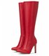 Michael Soul DONNA - Klassische Stiletto Stiefel in rot matt