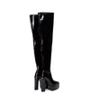 SAPHINA Plateau Overknee Stiefel Schwarz Lack | Giaro SALE