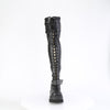 SHAKER-325 Plateau Overknee Stiefel Schwarz | DemoniaCult SALE