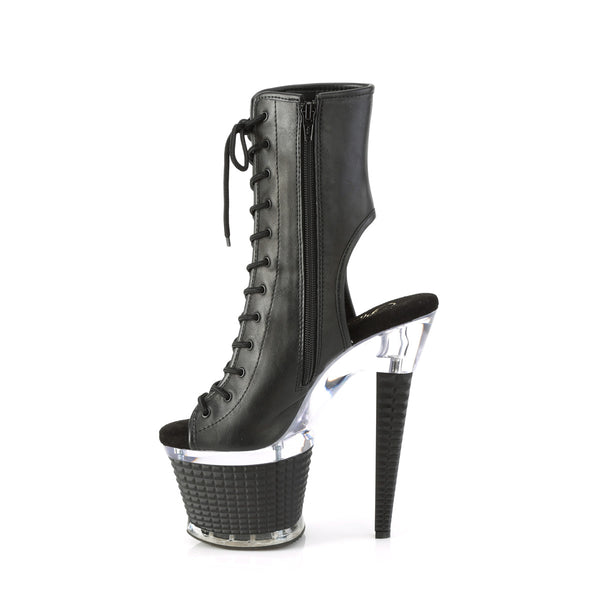 SPECTATOR-1016 Plateau Stiefeletten - Schwarz Matt | Pleaser