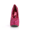 Plateau Pumps TEEZE-06GW - Glitter Hot Pink (Weit) SALE