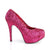 Plateau Pumps TEEZE-06GW - Glitter Hot Pink (Weit) SALE