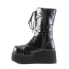 TRASHVILLE-205 Plateau Stiefel schwarz matt Nieten Gothic | DemoniaCult SALE