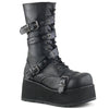 TRASHVILLE-205 Plateau Stiefel schwarz matt Nieten Gothic | DemoniaCult SALE