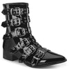 WARLOCK-70 Stiefeletten - Schwarz Lack | DemoniaCult SALE