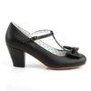 Retro T-Riemchen Pumps WIGGLE-50 - Schwarz SALE