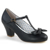 Retro T-Riemchen Pumps WIGGLE-50 - Schwarz SALE